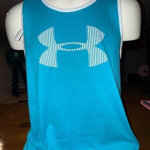 Under Armour Teal and White Athletic Top